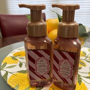 Bath and Body Works Crushed Candy Cane Foaming Hand Soap Duo NWT Holiday 2025
